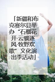新疆和布克赛尔县举办“石榴花开·云骥逐风·牧野欢歌”文化演出季活动