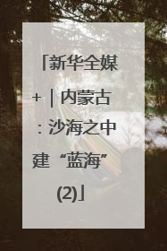新华全媒+｜内蒙古：沙海之中建“蓝海”(2)
