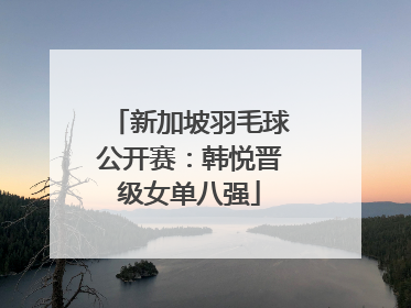 新加坡羽毛球公开赛：韩悦晋级女单八强