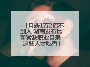 月薪1万2招不到人 湖南发布最新紧缺职业目录 这些人才吃香