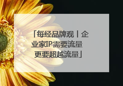 每经品牌观丨企业家IP需要流量 更要超越流量