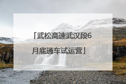 武松高速武汉段6月底通车试运营