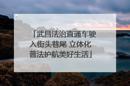 武昌法治直通车驶入街头巷尾 立体化普法护航美好生活