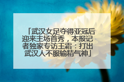 武汉女足夺得亚冠后迎来主场首秀，本报记者独家专访王霜：打出武汉人不服输精气神