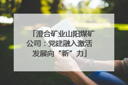 澄合矿业山阳煤矿公司：党建融入激活发展向“新”力