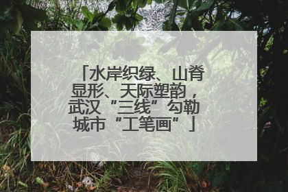 水岸织绿、山脊显形、天际塑韵，武汉“三线”勾勒城市“工笔画”