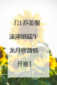 江苏姜堰溱潼镇端午龙舟赛激情开赛