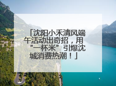 沈阳小禾清风端午活动出奇招，用“一杯米”引爆沈城消费热潮！