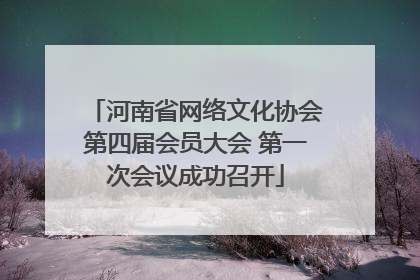 河南省网络文化协会第四届会员大会 第一次会议成功召开