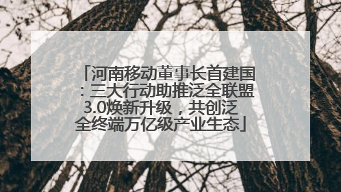 河南移动董事长首建国：三大行动助推泛全联盟3.0焕新升级，共创泛全终端万亿级产业生态