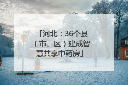 河北：36个县（市、区）建成智慧共享中药房
