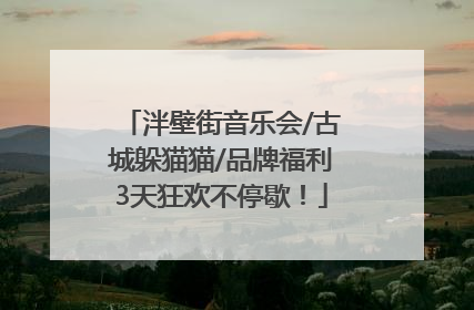 泮壁街音乐会/古城躲猫猫/品牌福利3天狂欢不停歇！