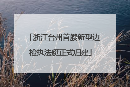 浙江台州首艘新型边检执法艇正式归建
