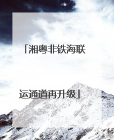 湘粤非铁海联运通道再升级