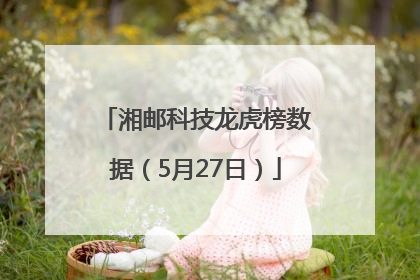 湘邮科技龙虎榜数据（5月27日）