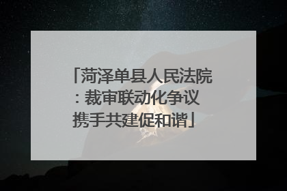 菏泽单县人民法院：裁审联动化争议 携手共建促和谐