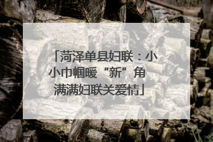 菏泽单县妇联：小小巾帼暖“新”角 满满妇联关爱情