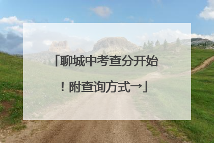 聊城中考查分开始！附查询方式→