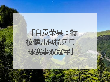 自贡荣县：特校健儿包揽乒乓球赛事双冠军