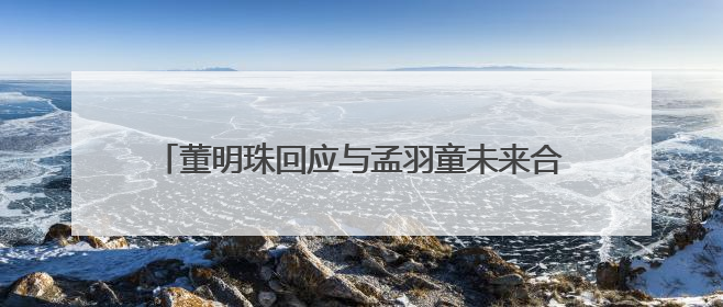 董明珠回应与孟羽童未来合作计划：我们一直在合作
