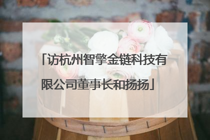 访杭州智擎金链科技有限公司董事长和扬扬