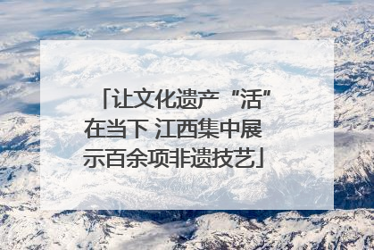 让文化遗产“活”在当下 江西集中展示百余项非遗技艺