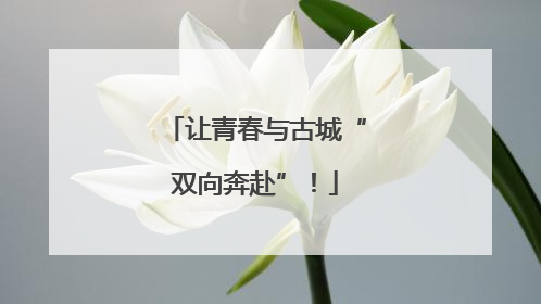 让青春与古城“双向奔赴”！