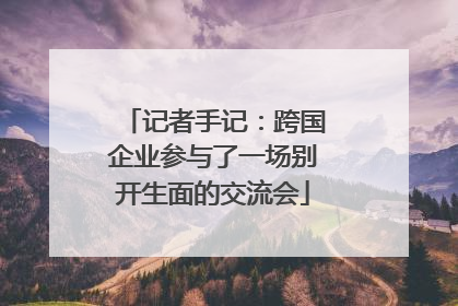记者手记：跨国企业参与了一场别开生面的交流会