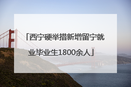 西宁硬举措新增留宁就业毕业生1800余人