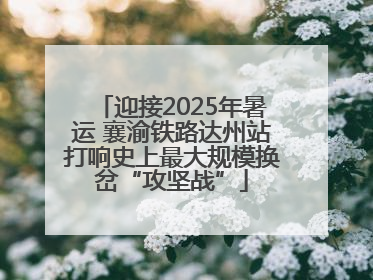 迎接2025年暑运 襄渝铁路达州站打响史上最大规模换岔“攻坚战”