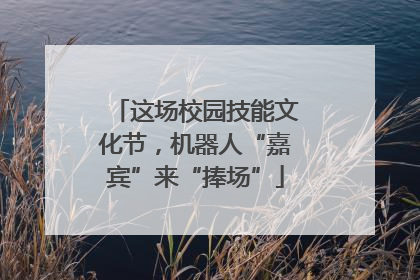 这场校园技能文化节，机器人“嘉宾”来“捧场”