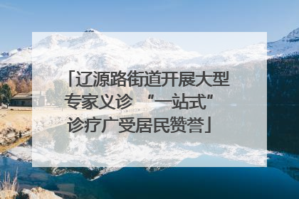 辽源路街道开展大型专家义诊 “一站式”诊疗广受居民赞誉