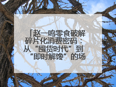 赵一鸣零食破解碎片化消费密码：从“囤货时代”到“即时解馋”的场景革新