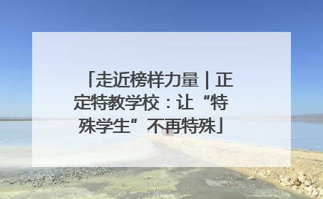 走近榜样力量｜正定特教学校：让“特殊学生”不再特殊