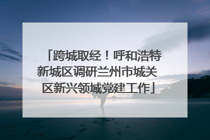 跨城取经！呼和浩特新城区调研兰州市城关区新兴领域党建工作