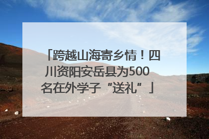 跨越山海寄乡情！四川资阳安岳县为500名在外学子“送礼”