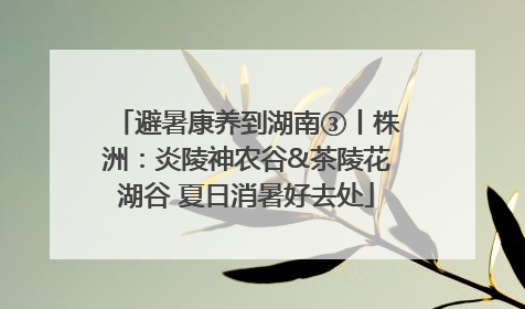避暑康养到湖南③丨株洲：炎陵神农谷&茶陵花湖谷 夏日消暑好去处