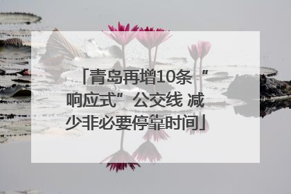 青岛再增10条“响应式”公交线 减少非必要停靠时间
