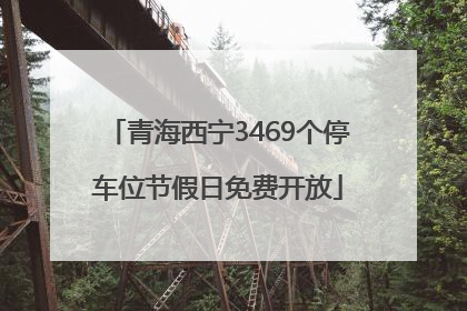 青海西宁3469个停车位节假日免费开放