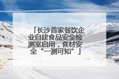长沙首家餐饮企业自建食品安全检测室启用，食材安全“一测可知”