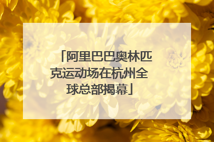 阿里巴巴奥林匹克运动场在杭州全球总部揭幕