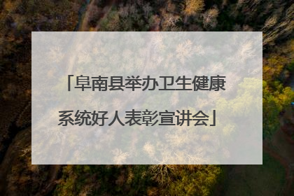 阜南县举办卫生健康系统好人表彰宣讲会
