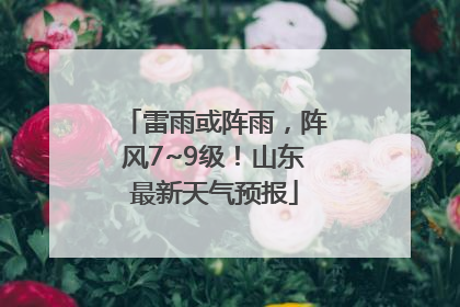 雷雨或阵雨，阵风7~9级！山东最新天气预报