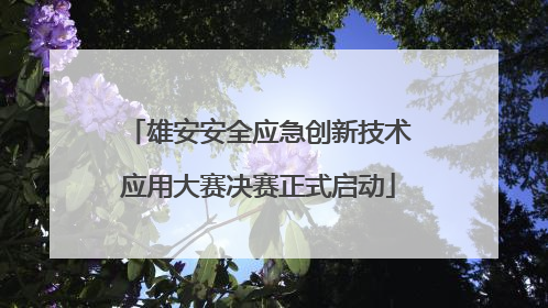 雄安安全应急创新技术应用大赛决赛正式启动