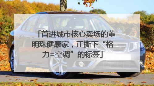首进城市核心卖场的董明珠健康家，正撕下“格力=空调”的标签