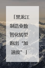黑龙江制造业数智化转型跑出“加速度”
