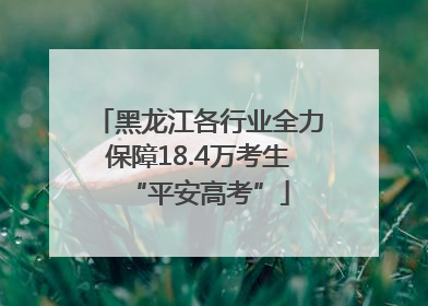 黑龙江各行业全力保障18.4万考生“平安高考”