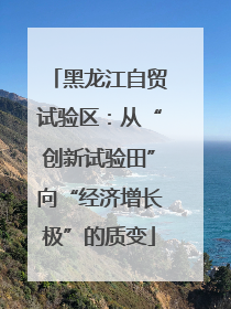 黑龙江自贸试验区：从“创新试验田”向“经济增长极”的质变