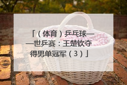 （体育）乒乓球——世乒赛：王楚钦夺得男单冠军（3）