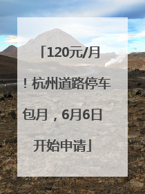 120元/月！杭州道路停车包月，6月6日开始申请